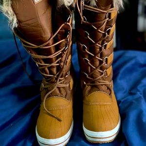 Polar tall knee high winter boots